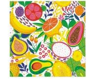 PAW patterned Tropical napkins 33x33 cm, 20 pcs.
