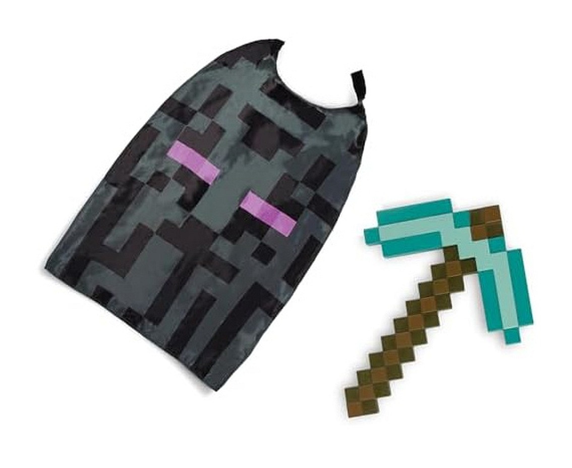 Minecraft set (license), ( pickaxe, cape), one size