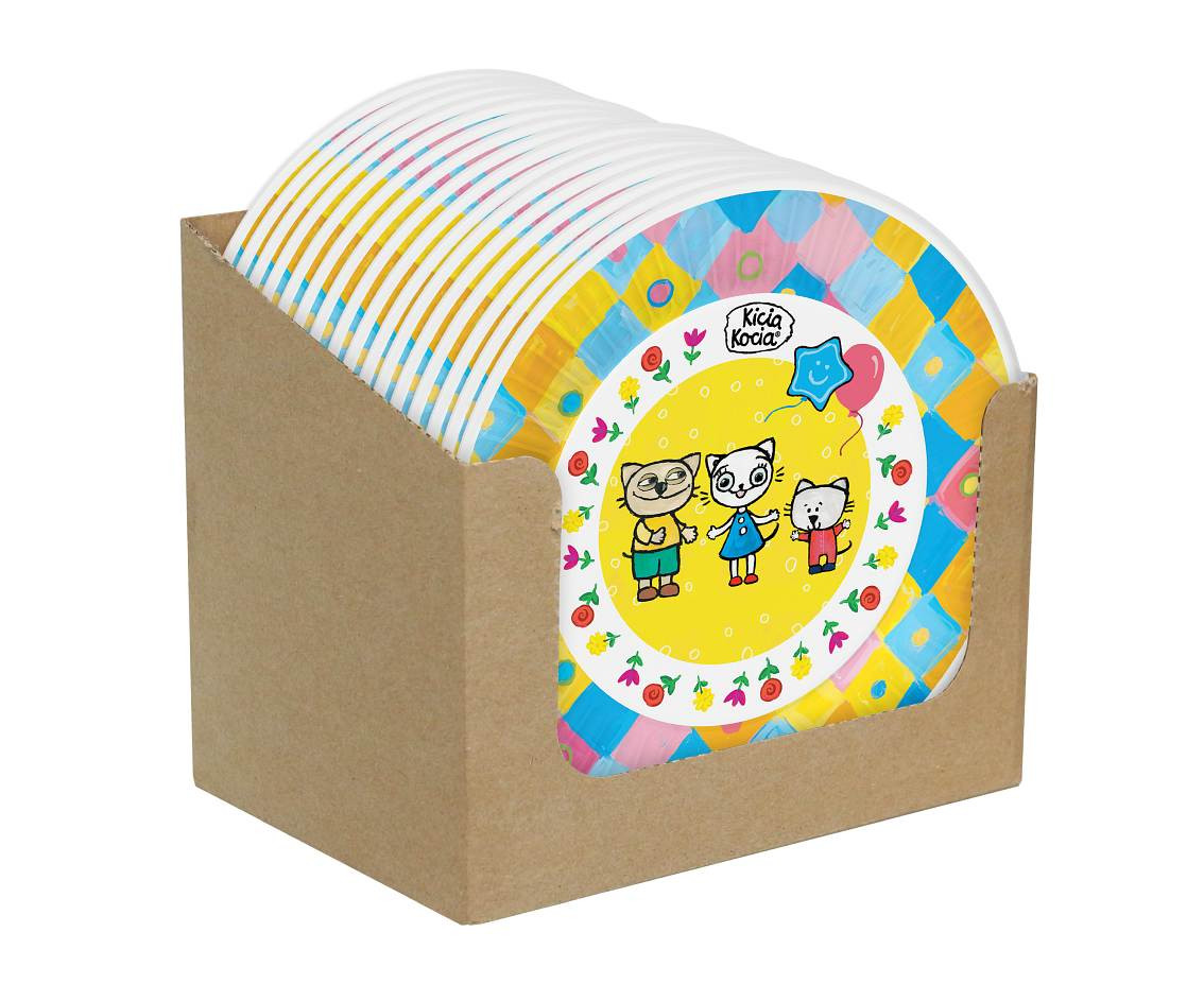 Kitty Kitten paper plates, 18 cm, 6 pcs.