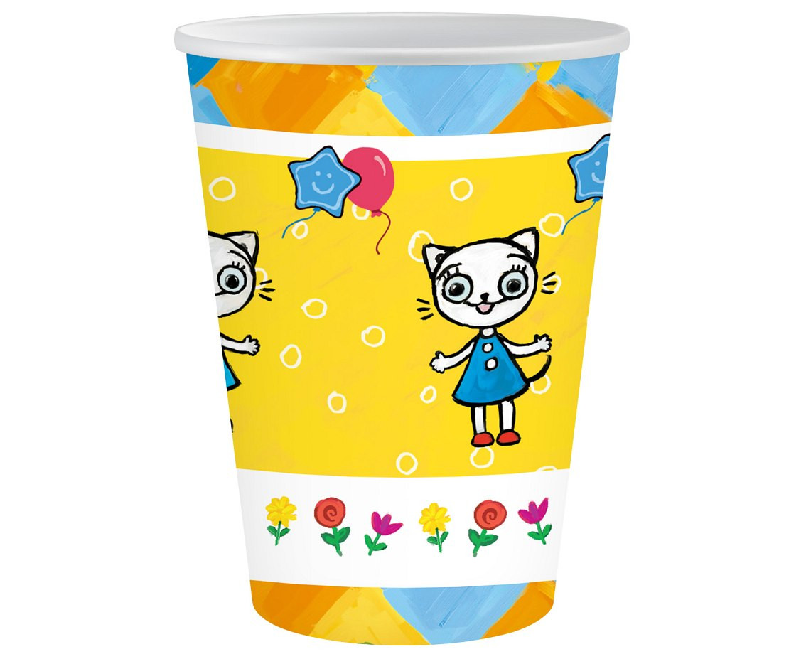 Kitty Kitten paper cups, 250 ml, 6 pcs.