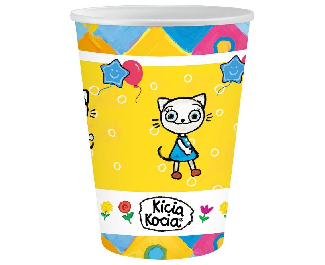 Kitty Kitten paper cups, 250 ml, 6 pcs.