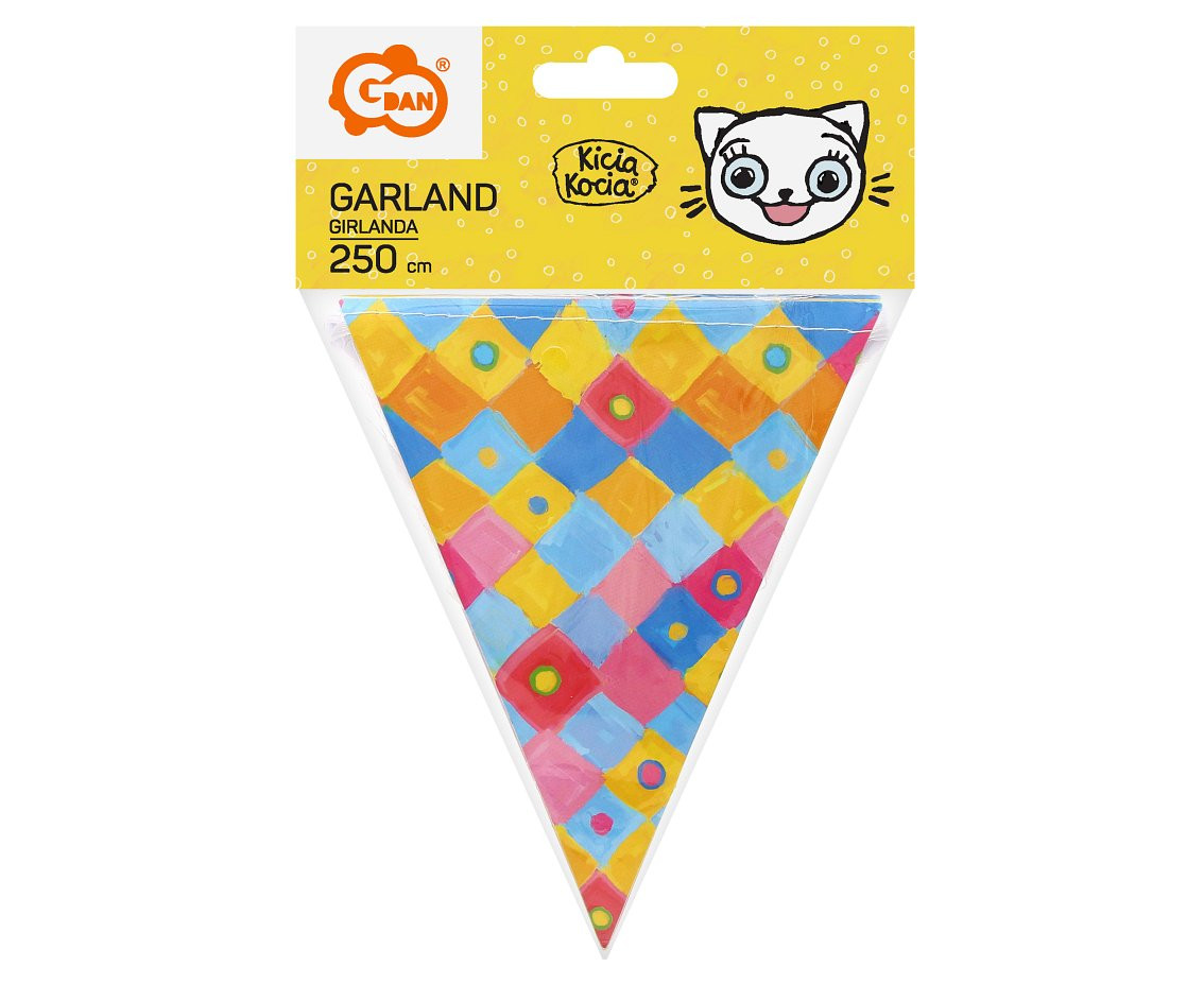 Kitty Kitten paper banner (license), 2.5 m, 11 flags