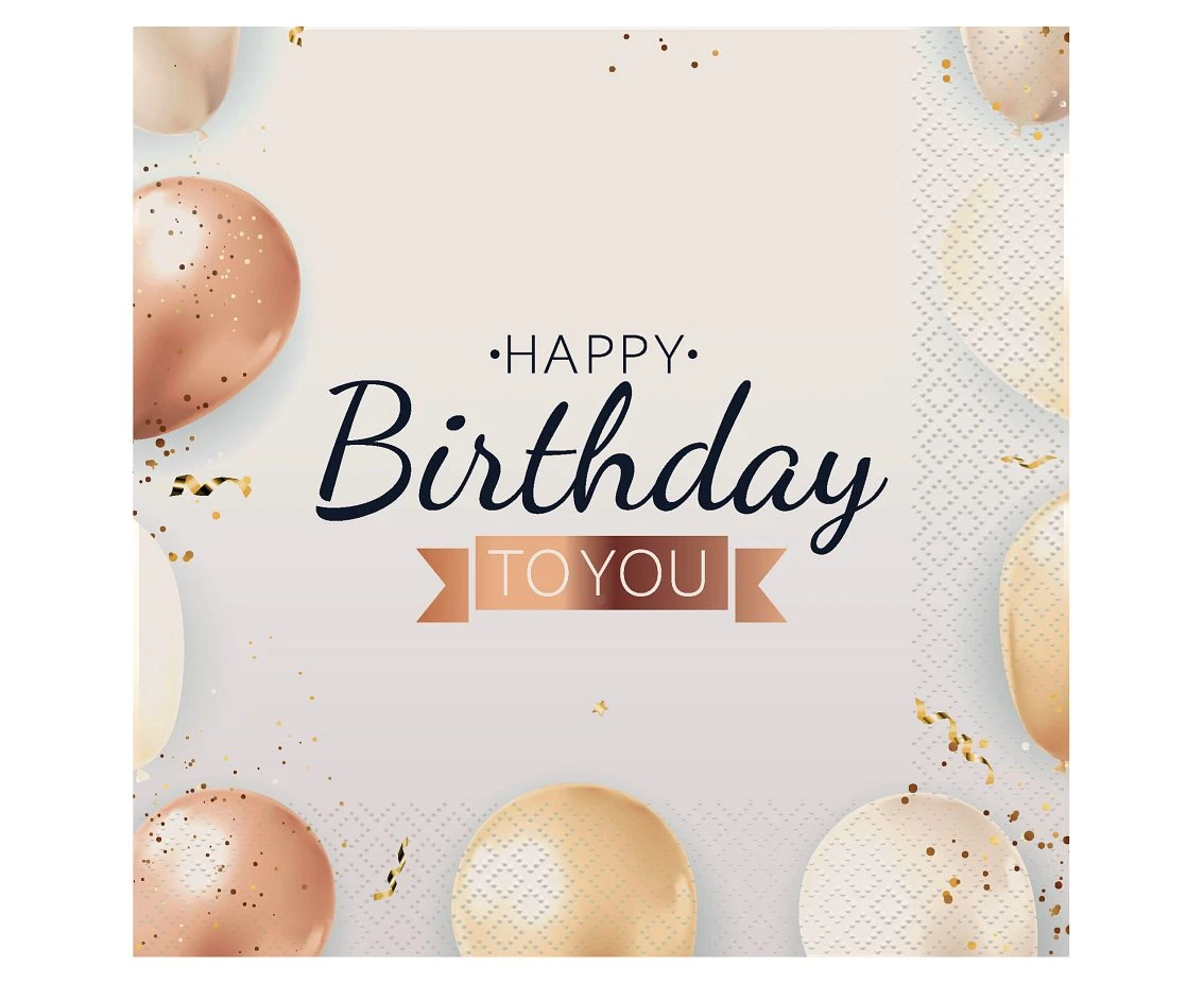 Paper napkins, Happy Birthday, 33 x 33 cm, 20 pcs.