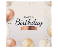 Paper napkins, Happy Birthday, 33 x 33 cm, 20 pcs.
