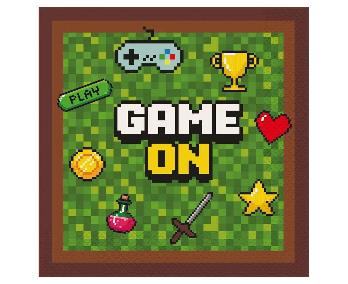 Paper napkins., Game On, 33 x 33 cm, 20 pcs.