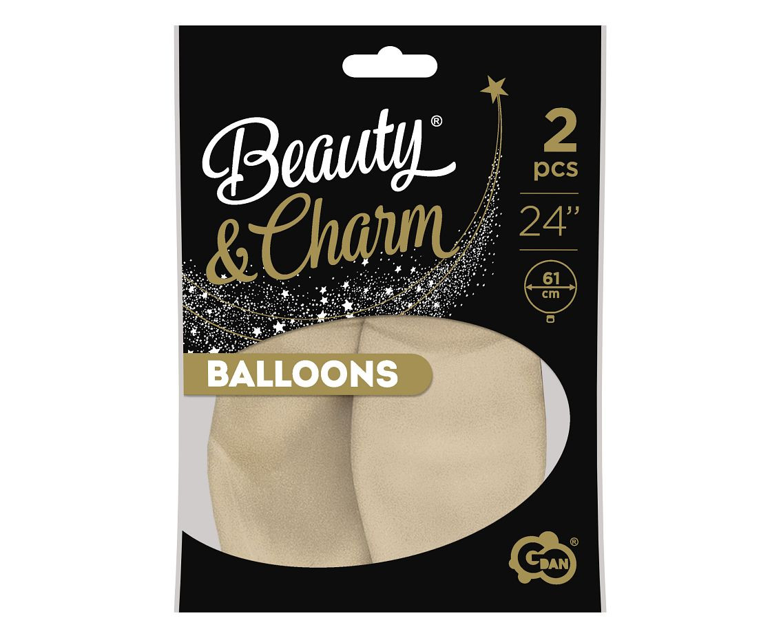 Balloons B&C 24", pastel sand 61 cm, 2pcs