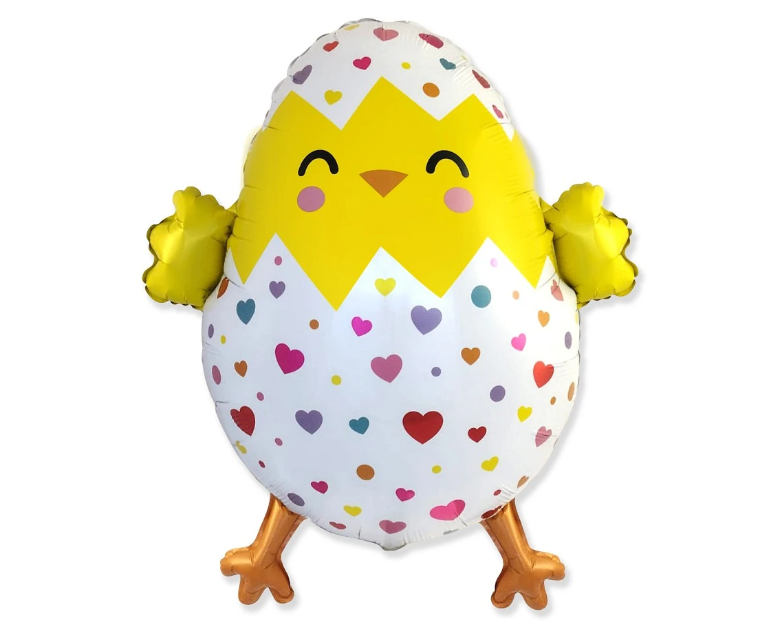 Foil balloon 24" FX - Happy Chicken,  unpacked (flat)