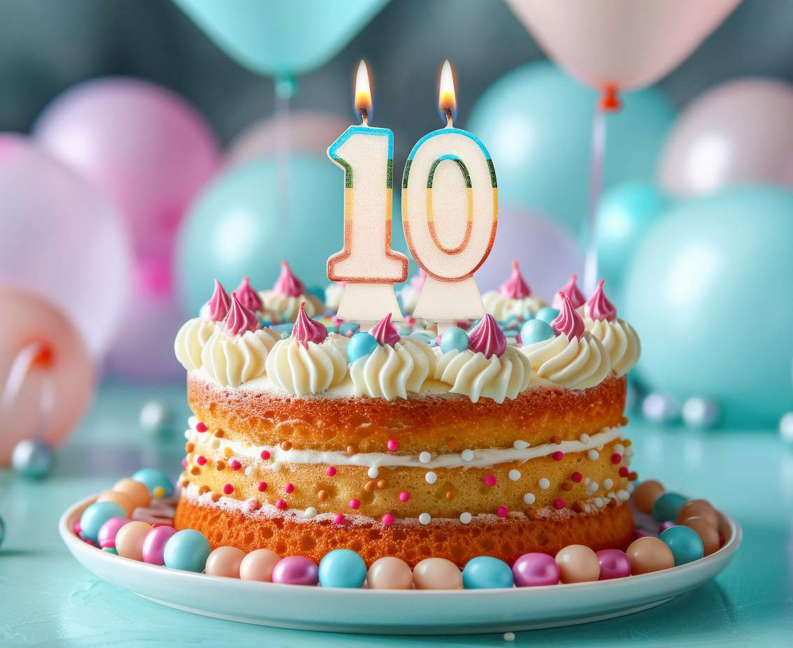 Digit candle "1", bio glitter, 8,5 cm