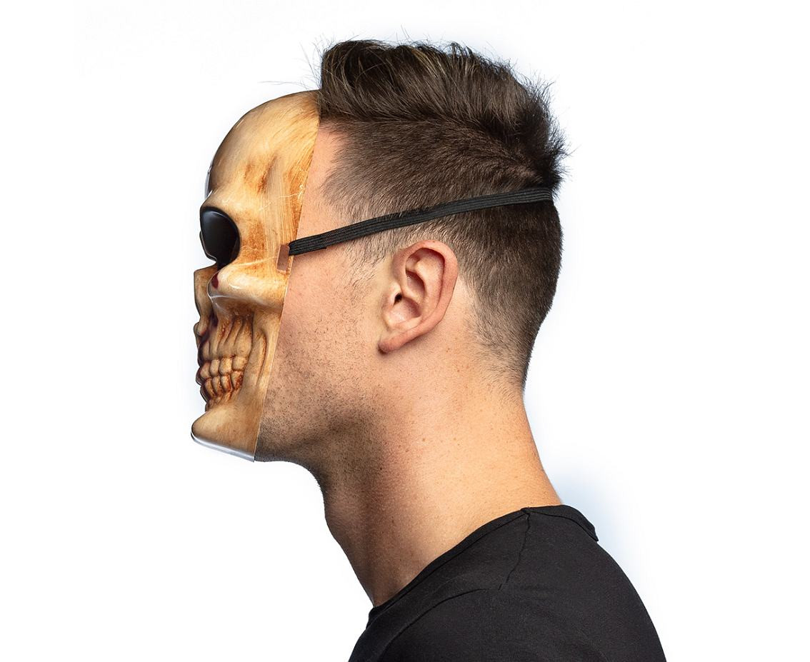 Face mask bloody skull