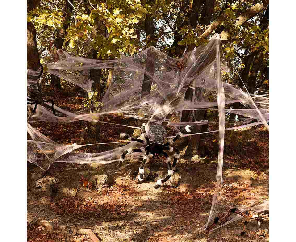 Cobweb white with 3 spiders, 20 gram