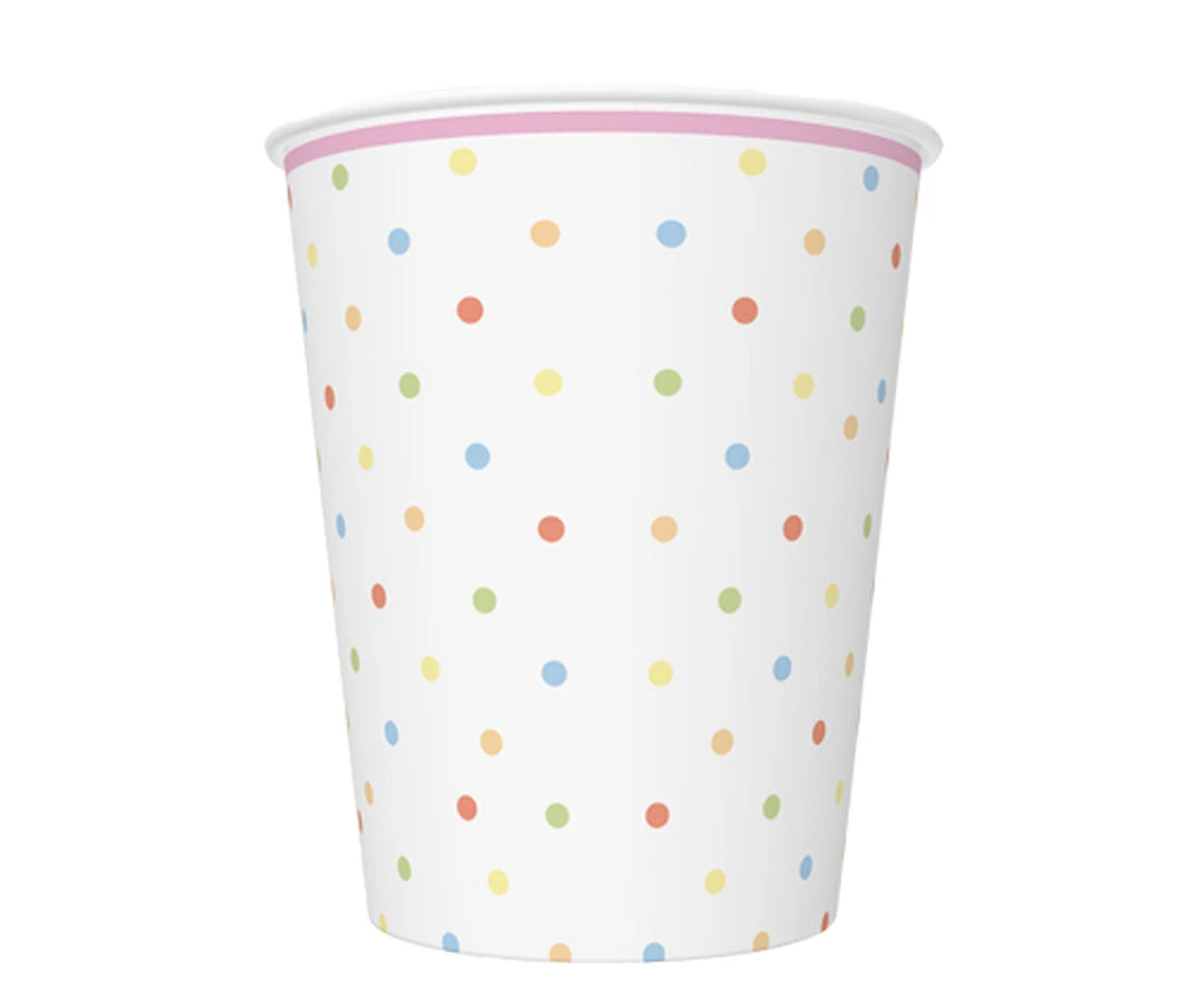 POLMAK Paper cups Sweet Unicorn with Pastel Dots, 250 ml, 8 pcs