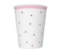 POLMAK Paper cups Baby Shower Pink, 250 ml, 8 pcs