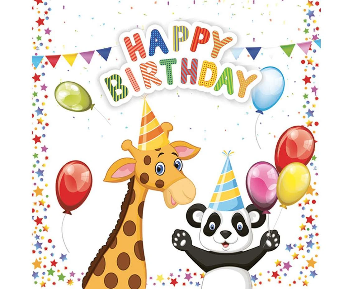 POLMAK Paper napkins My Birthday, 33x33 cm