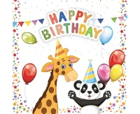 POLMAK Paper napkins My Birthday, 33x33 cm