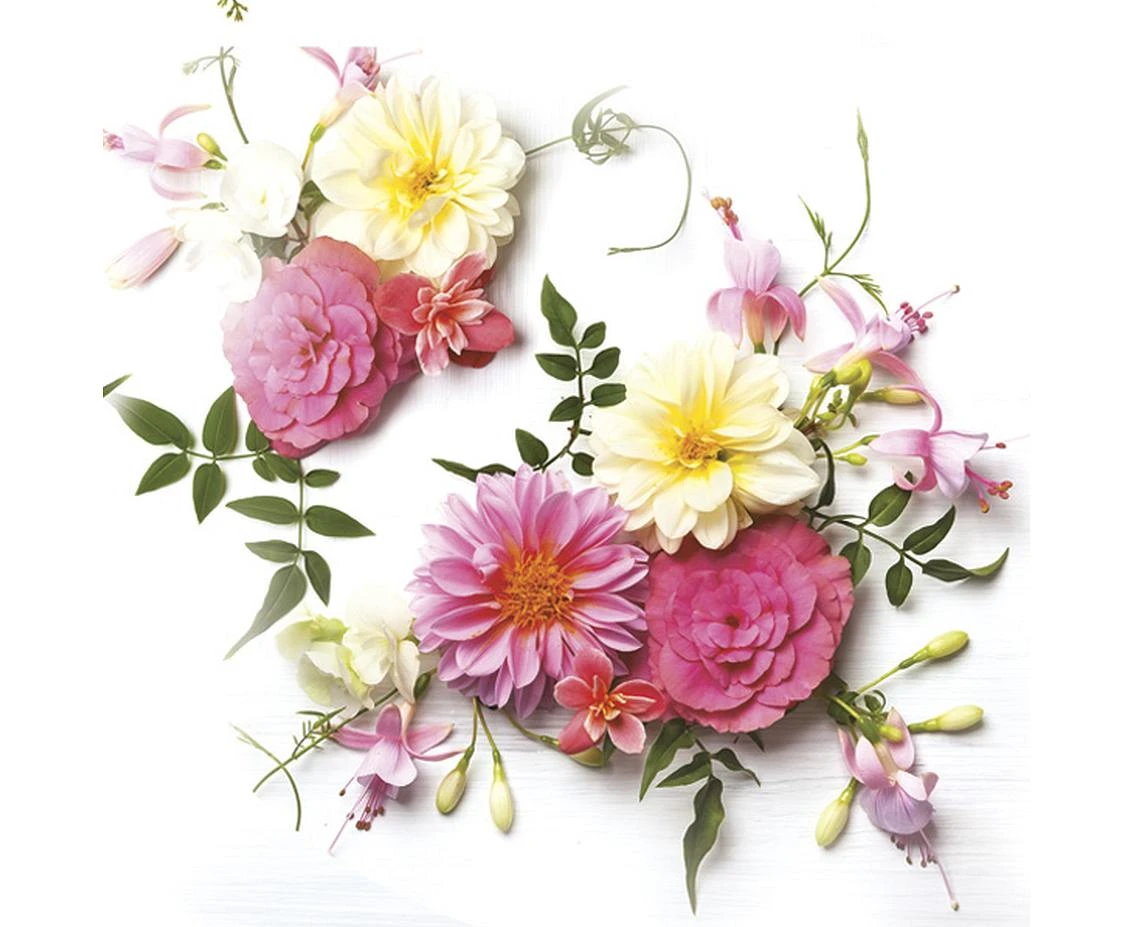 POLMAK Paper napkins Delicate Flowers Composition, 33x33 cm, 20 pcs