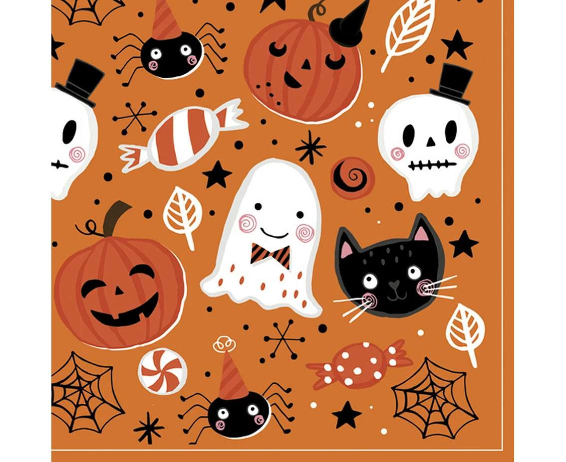 POLMAK Paper napkins Orange Halloween Booo, 33x33 cm, 20 pcs