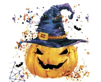 POLMAK Paper napkins Creepy Pumpkin with Splashes, 33x33 cm, 20 pcs