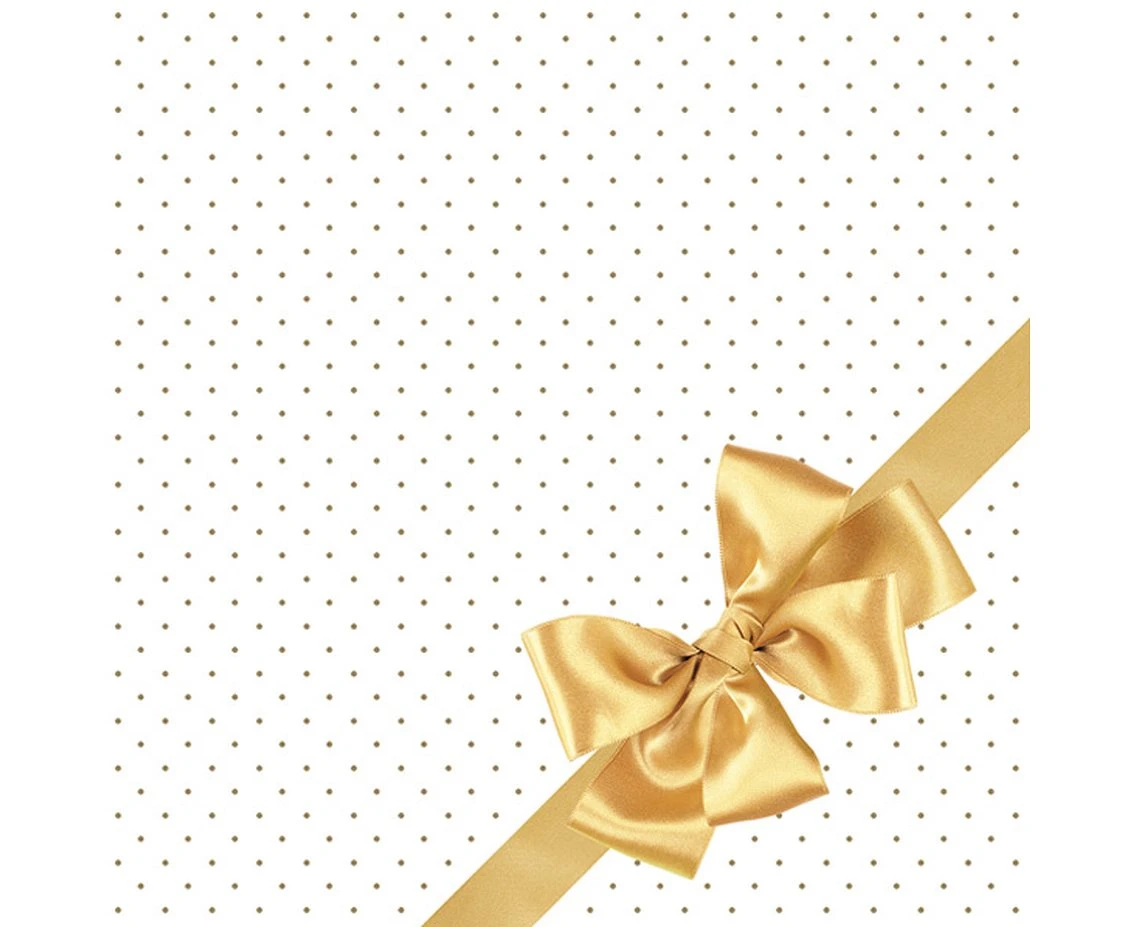 POLMAK Paper napkins Golden Bow Elegance, 33x33 cm, 20 pcs