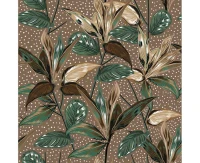 POLMAK Paper napkins Botanical Plants on Brown Background, 33x33 cm, 20 pcs