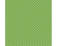 POLMAK Paper napkins White dots on green, 33x33 cm, 20 pcs