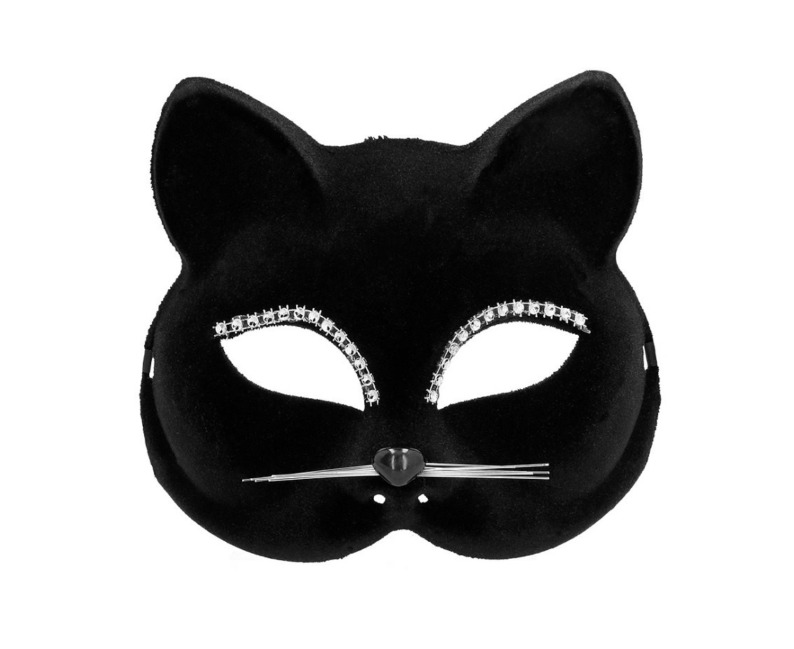 Half mask black cat