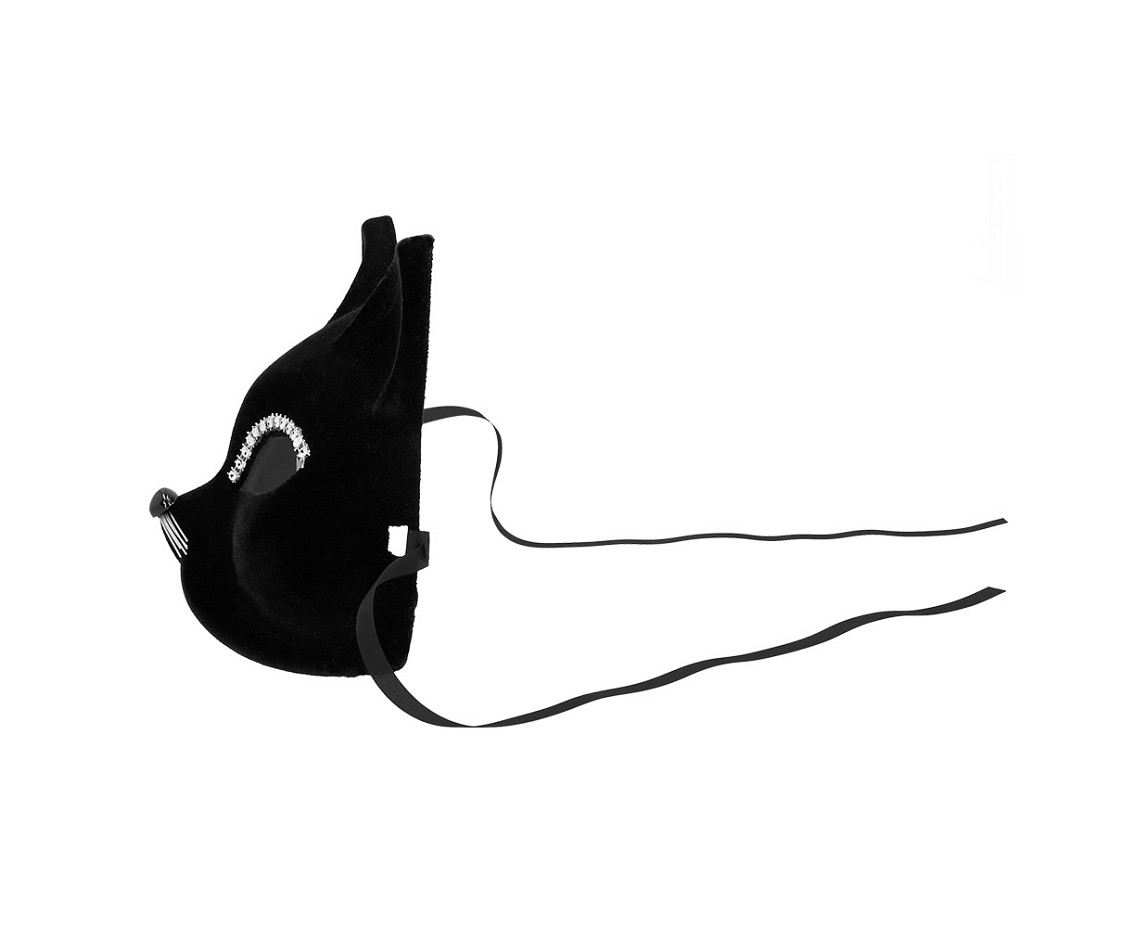 Half mask black cat