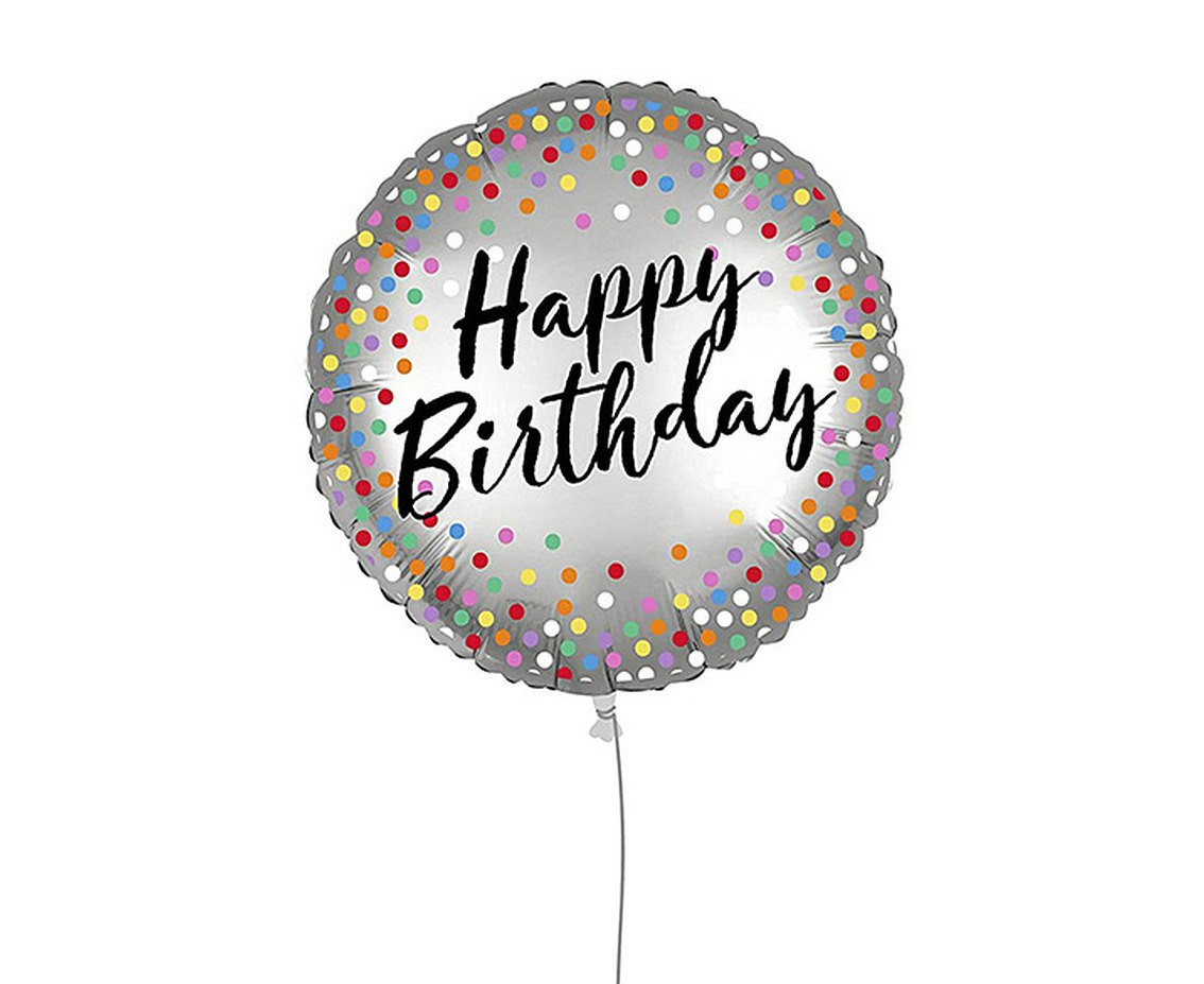 Foil balloon Happy Birthday, 46 cm