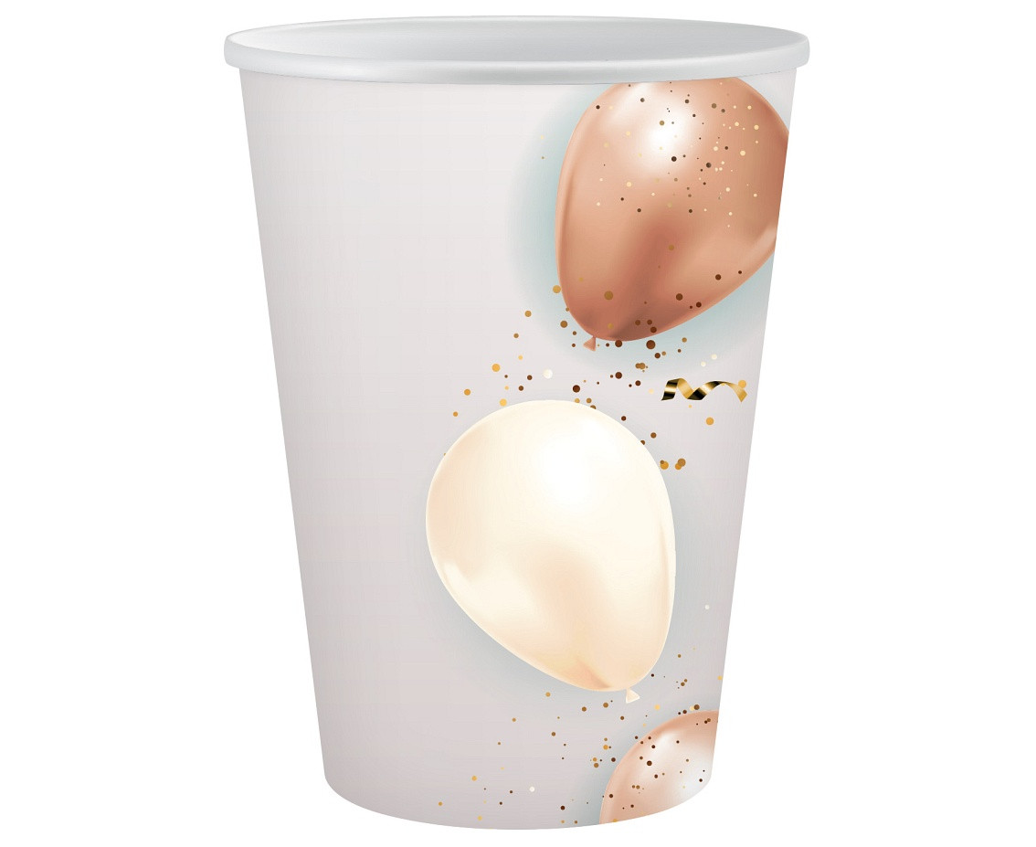 Paper cups Happy Birthday, 250 ml, 6 pcs.