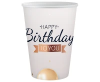 Paper cups Happy Birthday, 250 ml, 6 pcs.
