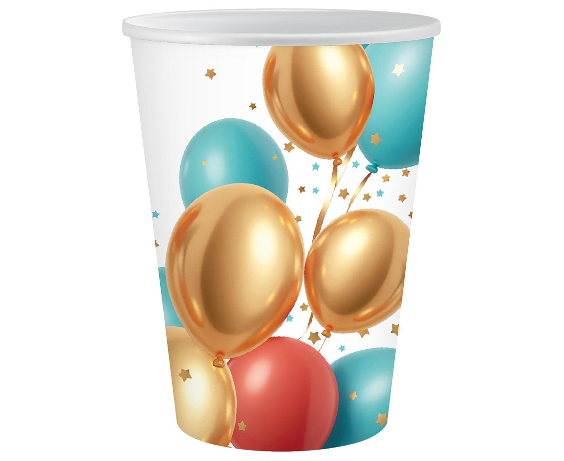 Paper cups Party, 250 ml, 6 pcs.