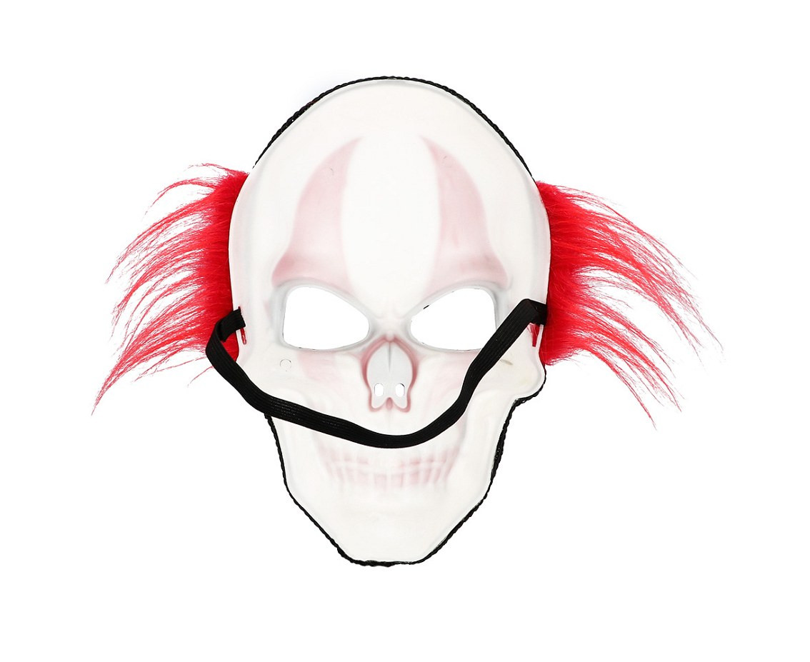 Plastic Mask with hair- Evil Clown