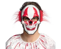 Plastic Mask with hair- Evil Clown