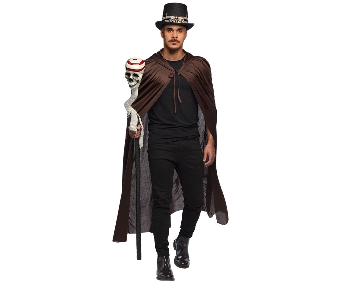 Walking stick with skull, 160 cm