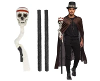 Walking stick with skull, 160 cm
