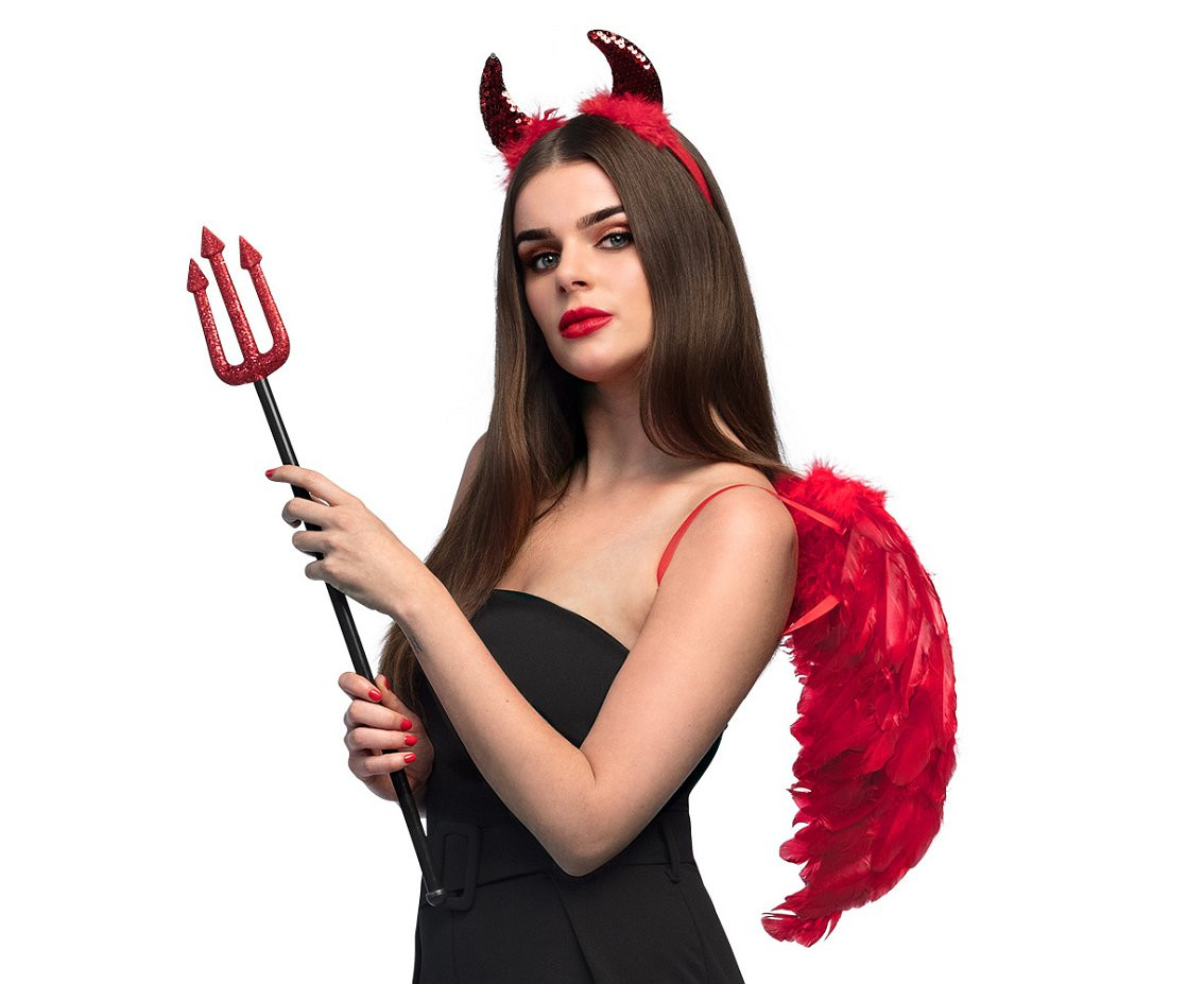 Set Flying Evil woman (headband, fork, wings)