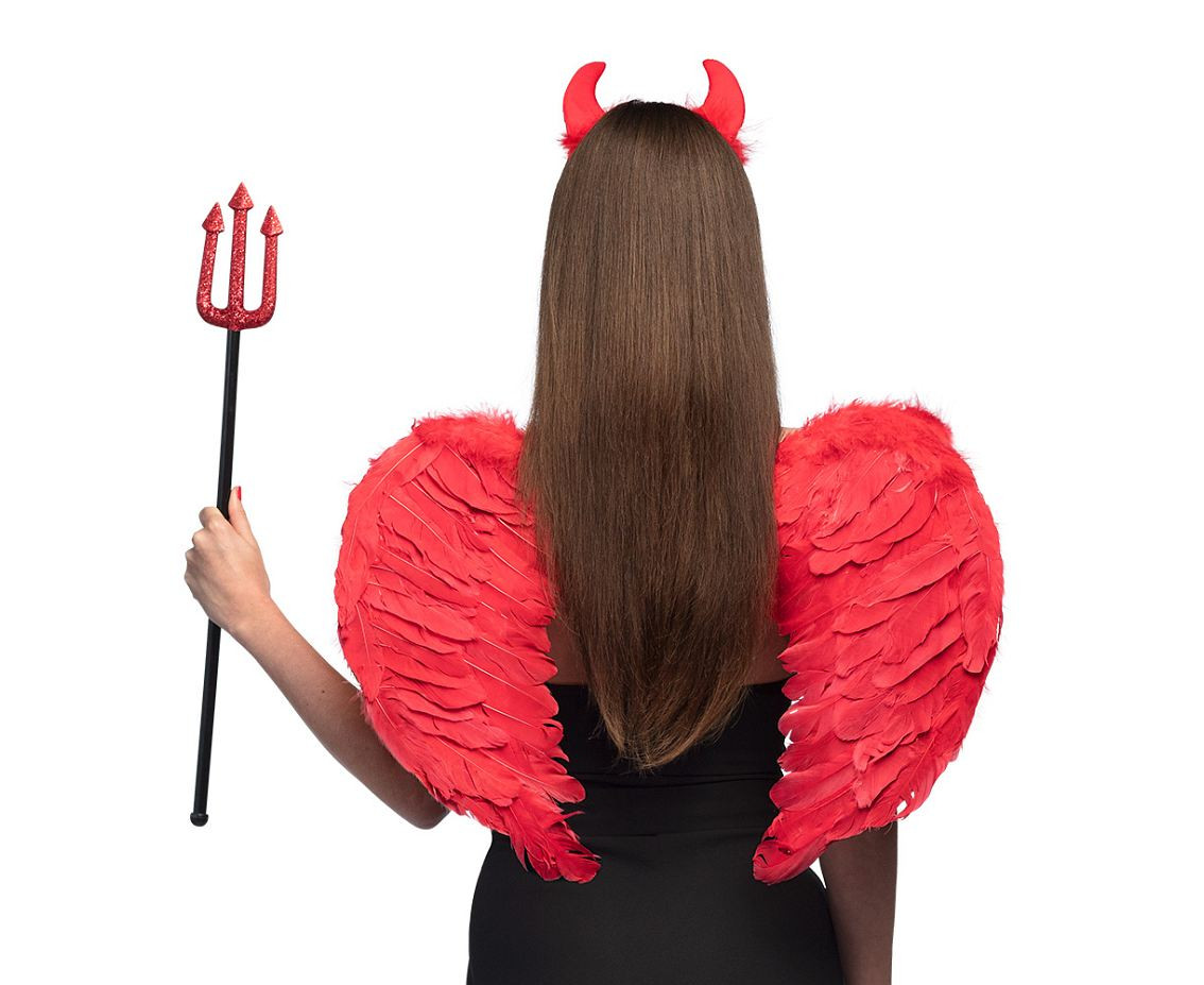 Set Flying Evil woman (headband, fork, wings)