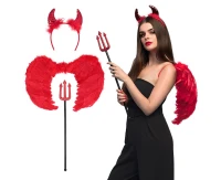 Set Flying Evil woman (headband, fork, wings)