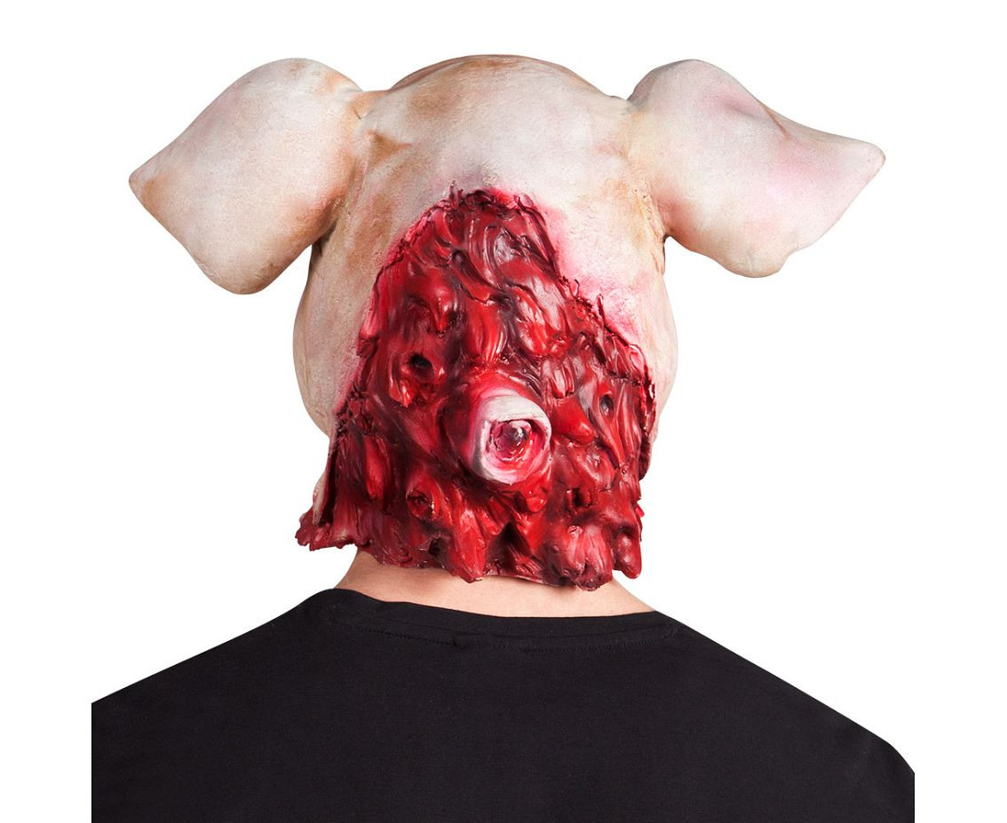 Latex mask Blooded pig