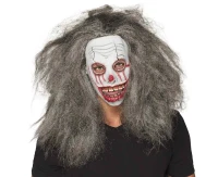 Latex mask Clown Zombie with hair