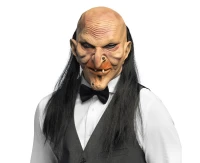 Latex mask with hair- scarry valet