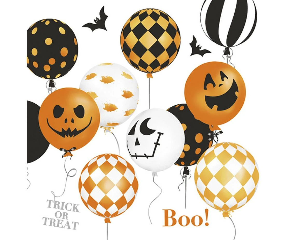 POLMAK Paper napkins Scary Halloween Balloons, 20 pcs.