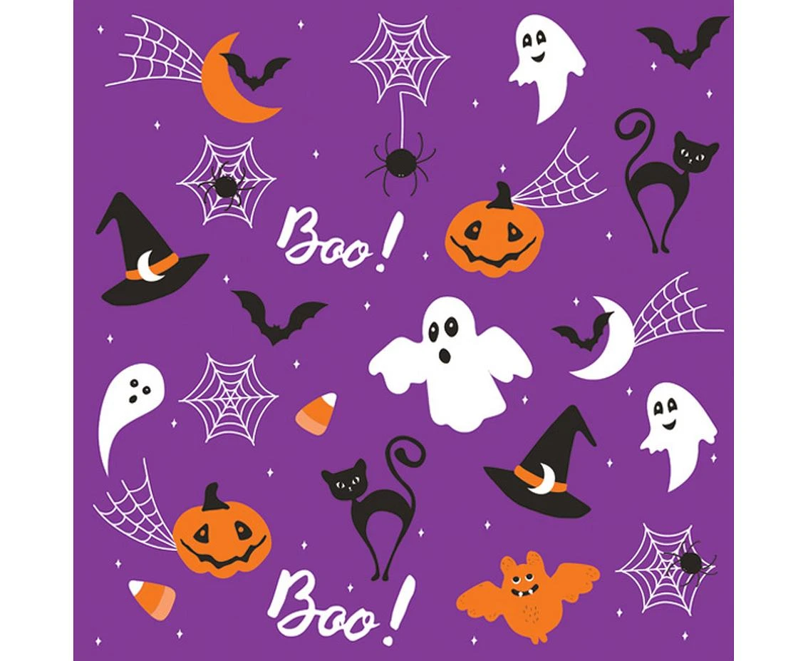 POLMAK Paper napkins Halloween Graphics on Purple, 33 x 33 cm,  20 pcs