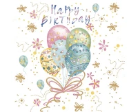 POLMAK Paper napkins Balloons with Gold Flowers, 20 pcs.