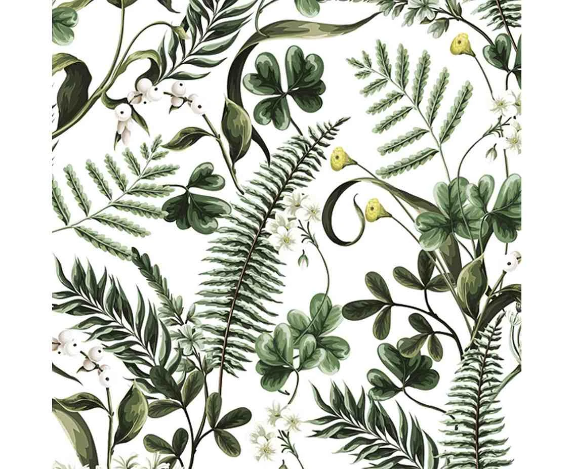 POLMAK Paper napkins Ferns and Green Leaves, 33 x 33 cm,  20 pcs.