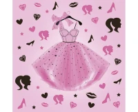 POLMAK Paper napkins Girls Pink Party Dress, 20 pcs.