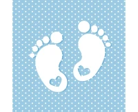 POLMAK Paper napkins Little Feet Blue, 33 x 33 cm,  20 pcs