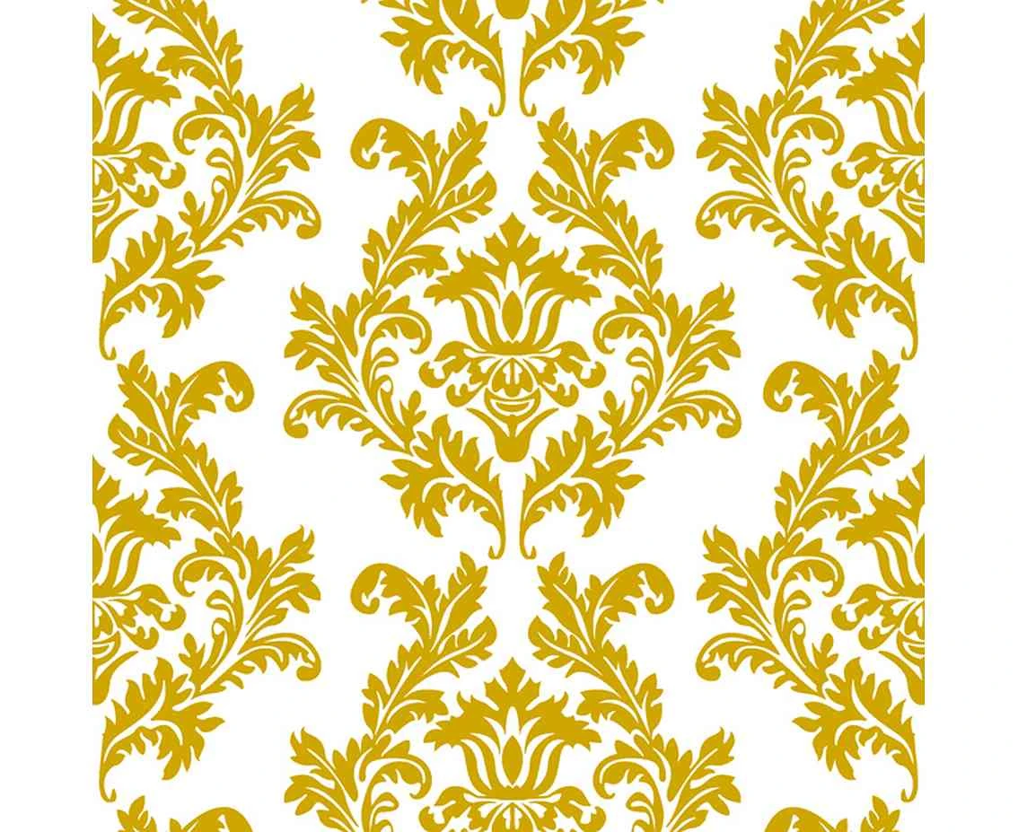 POLMAK Paper napkins White&Gold Wallpaper, 20 pcs.