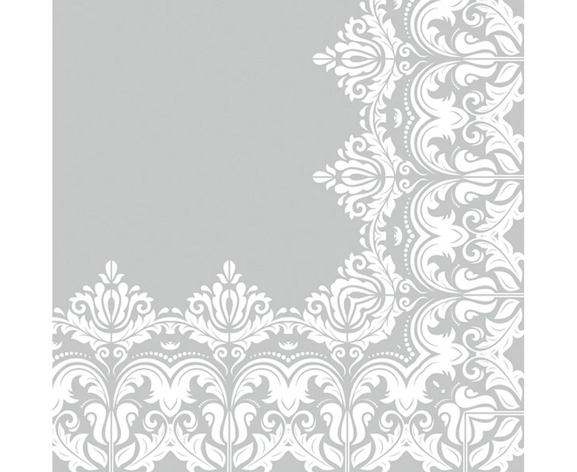 POLMAK Paper napkins Ornament Border Grey, 20 pcs.