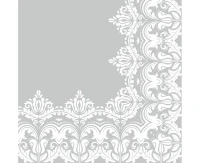POLMAK Paper napkins Ornament Border Grey, 20 pcs.