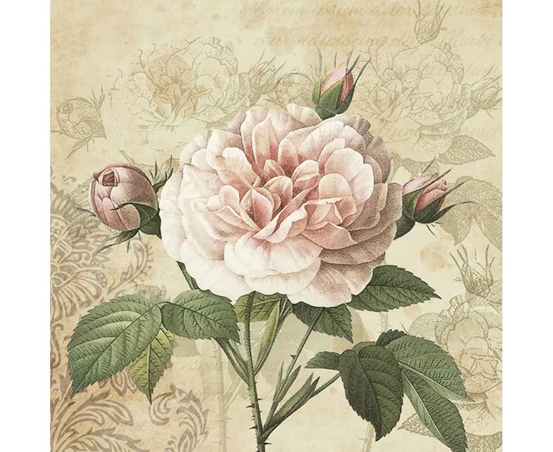 POLMAK Paper napkins Vintage Rose with Buds, 20 pcs.
